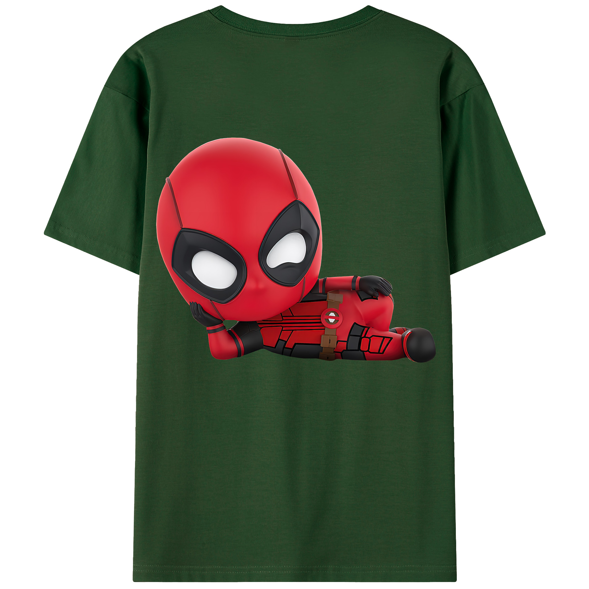 （画像用） Deadpool デッドプール 綿100％半袖Tシャツ（背面プリント）